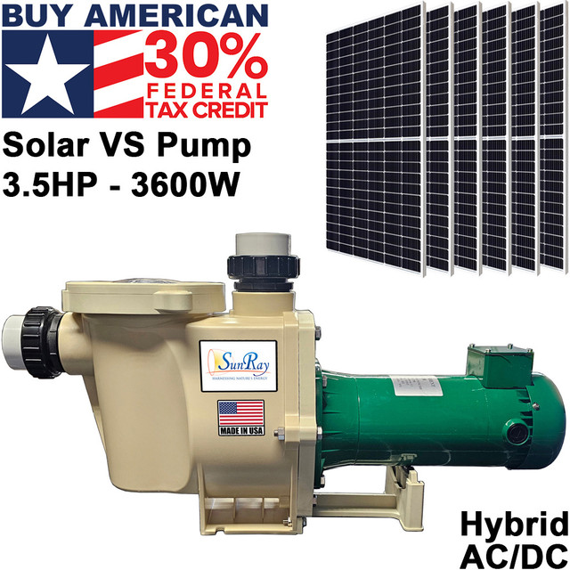 SunRay 3.5HP Hybrid AC/DC Solar Pool Pump