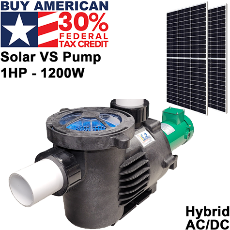 SunRay 3.5HP Hybrid AC/DC Solar Pool Pump